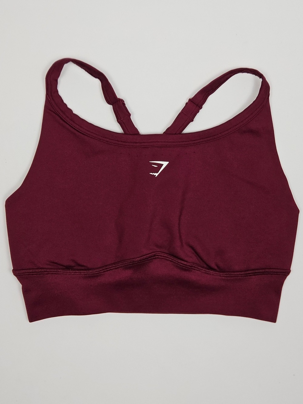Gymshark Sweat Seamless Longline Sports Bra Burgundy Plum Size Large